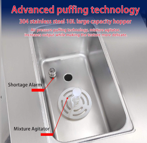 3 Flavour Double System with Gear Pump with Shortage Alarm Pre-cooling Stirring Night Freshness Mode Can Be Played Continuously