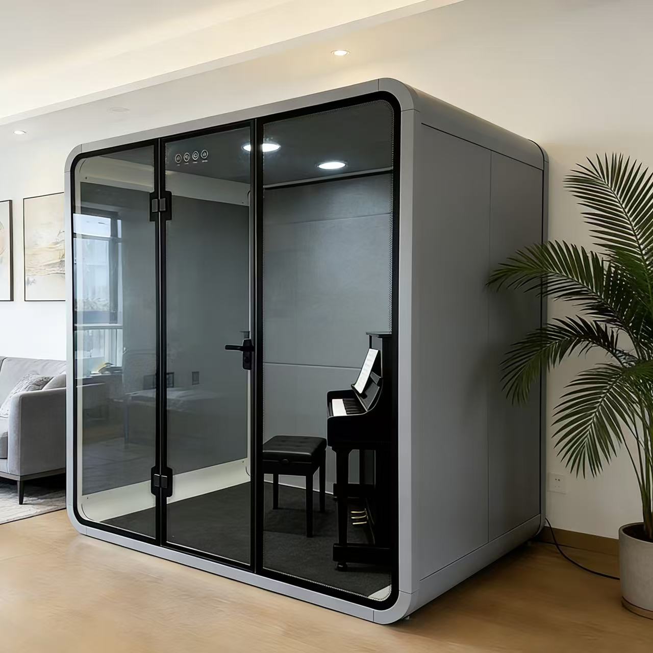 2026 Aluminum Frame Soundproof Pod Modern Office Pod Private Silent Enclosed Cabin for Commercial Office Home Living Room Use