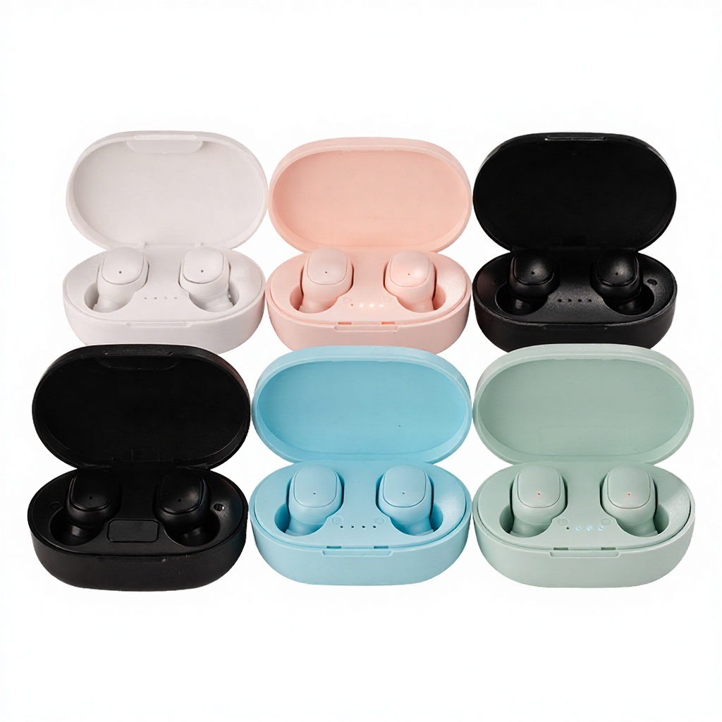 2025 Hot Mini Pods Earbuds In-Ear Wireless TWS A6S with LED Indicator for V3.0 IPX5 Waterproof Durable Earbuds Microphone