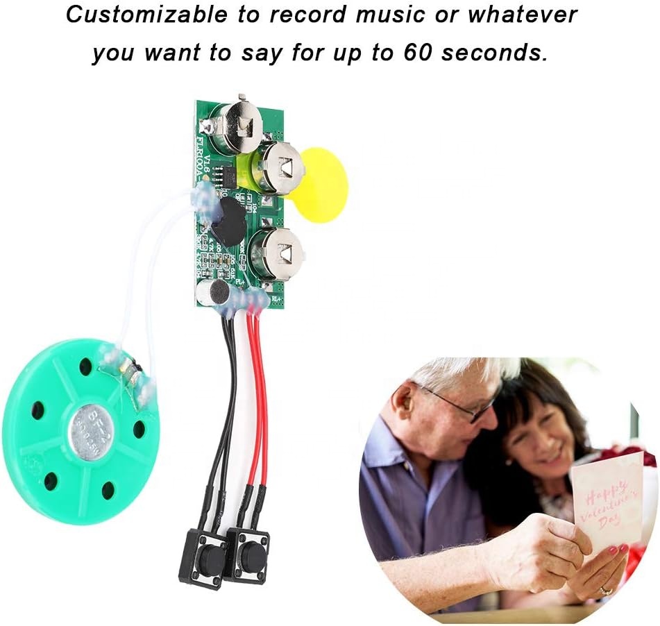 SY OEM Plastic Button Activated Sound Module with Speaker and Easy Recording Module for Greeting Cards and Other Gifts