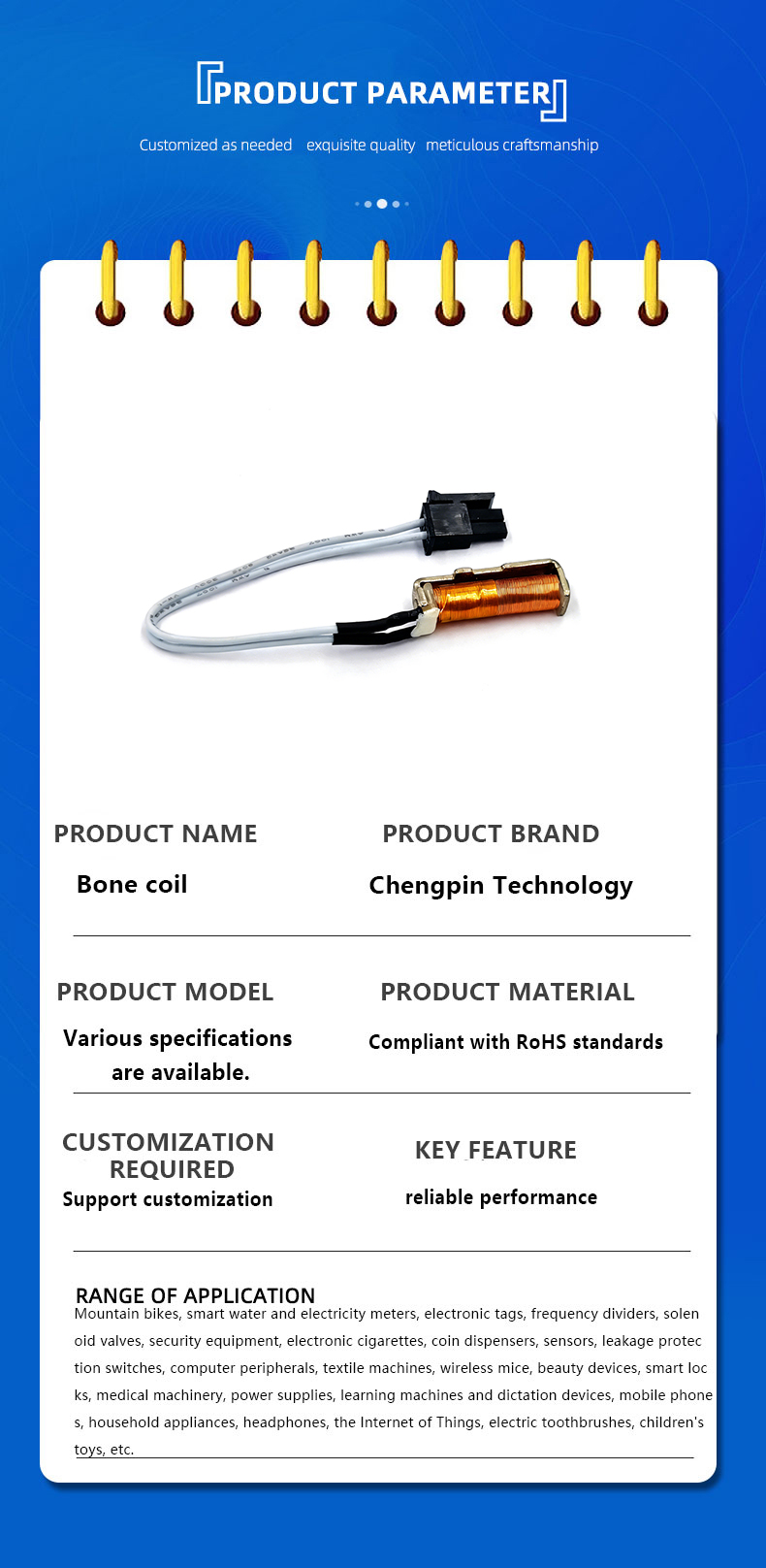 Coin Operated Device Bobbin Coil High Sensitivity Electromagnetic Skeleton Coil for Vending Machine and Coin Acceptor System