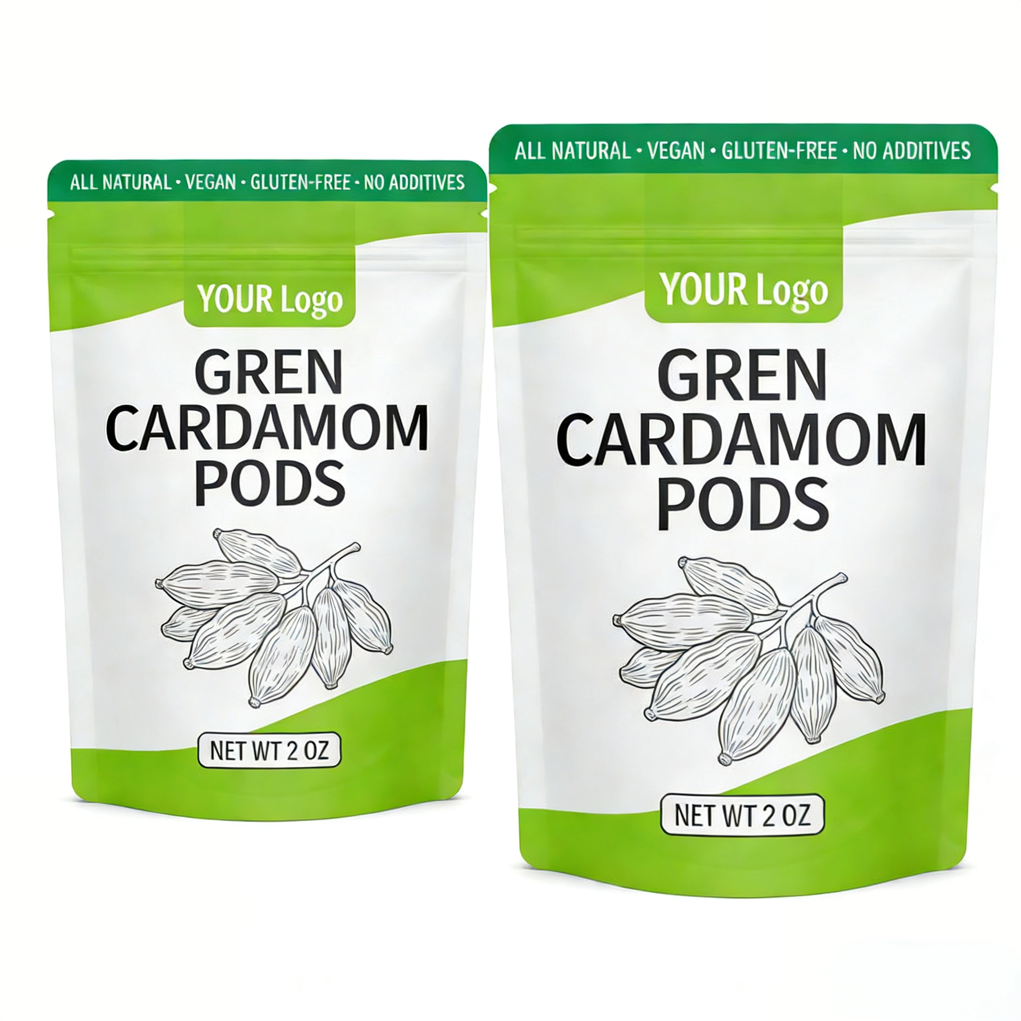 Flavor-preserving Shock-Resistant Resealable Embossed Cardamom Pods Stand-Up Pouch Food-Grade Packaging Moisture-proof Pet Food
