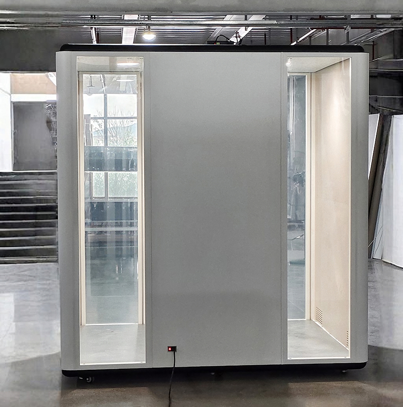 3-4 Person Movable Modern Soundproof Pod Aluminum Frame Switchable Smart Glass Office Building Hospital Clinic Privacy Rooms
