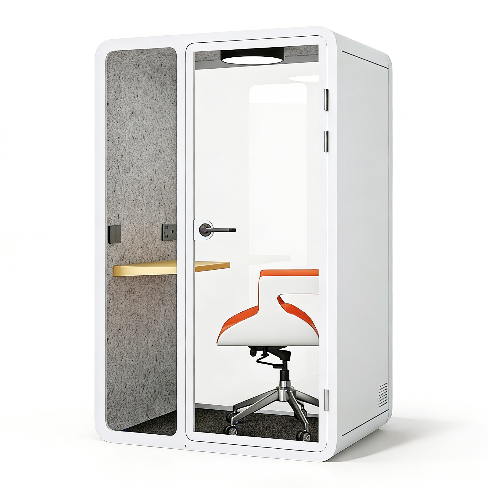 Modern Tool-Free DIY Assembly Aluminum Alloy Acoustic Cabin | 1-Hour Install Modular Soundproof Office Pod for Call Centers Open