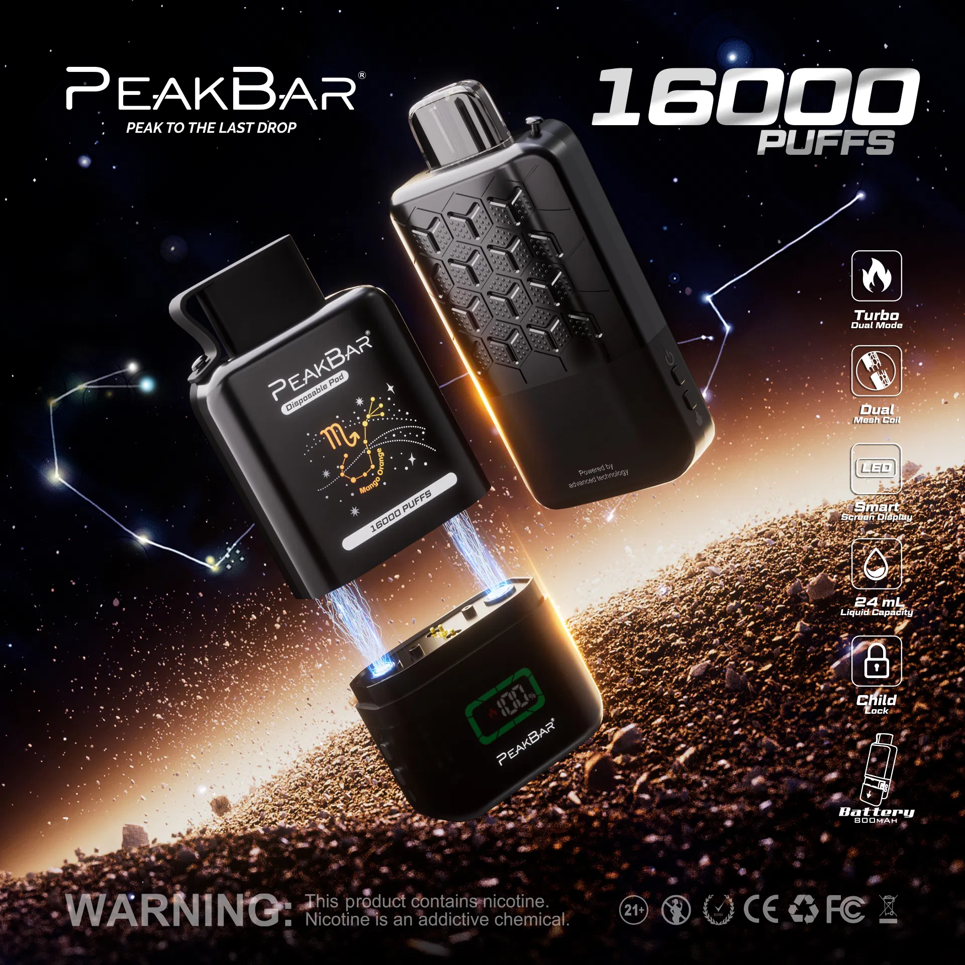 Rechargeable Disposable Pod System for Ultimate Vaping Experience