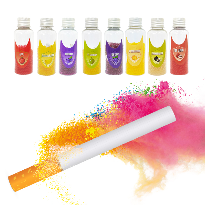 Wholesale Dual Filtration Cigarettes Pops Menthol Flavor Ball Pusher Pop Cut Filter Rod Tubes Mint Capsule Blasting Beads