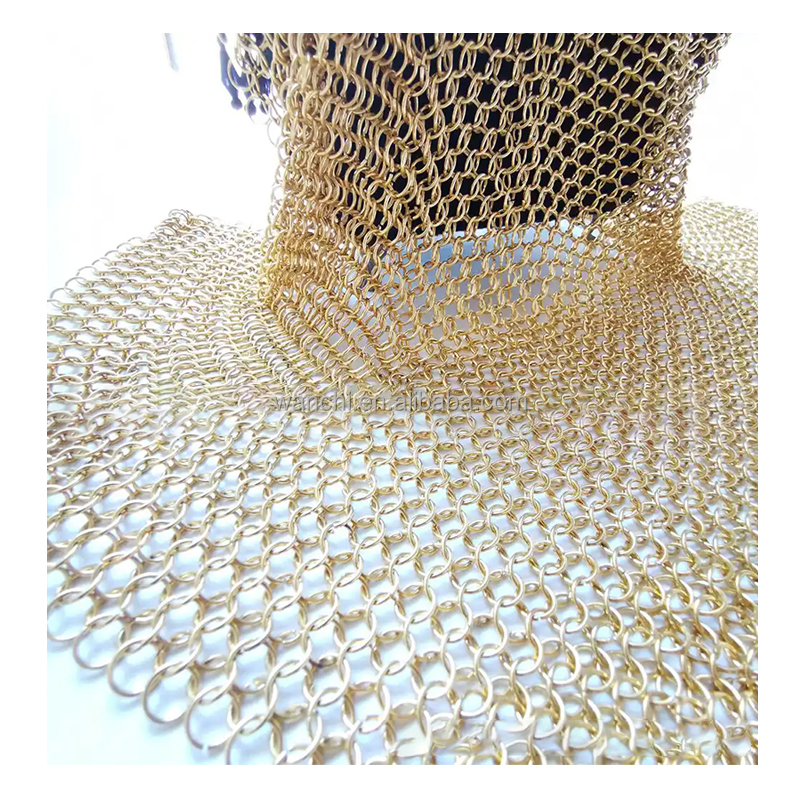 Factory Sale Welded Chain Link Mail Curtain Metal String Cascade Coil Drapery Mesh Curtains Ring Mesh