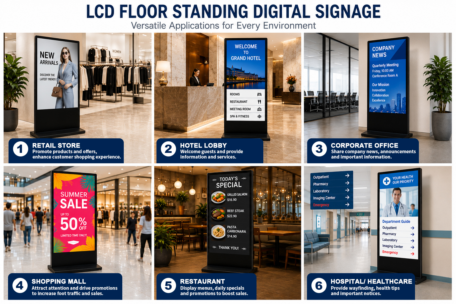 Advertisement Screen Board Digital Display Touch Screen Interactive Kiosk Pcap With Camera
