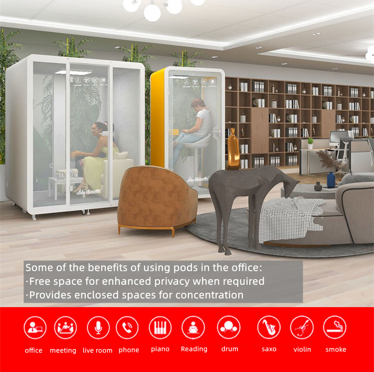 Canadian 45db Sound Proof Home Office Pod Mini Soundproof Booth Personal Space Overall Mold Container House Built-in Ventilation
