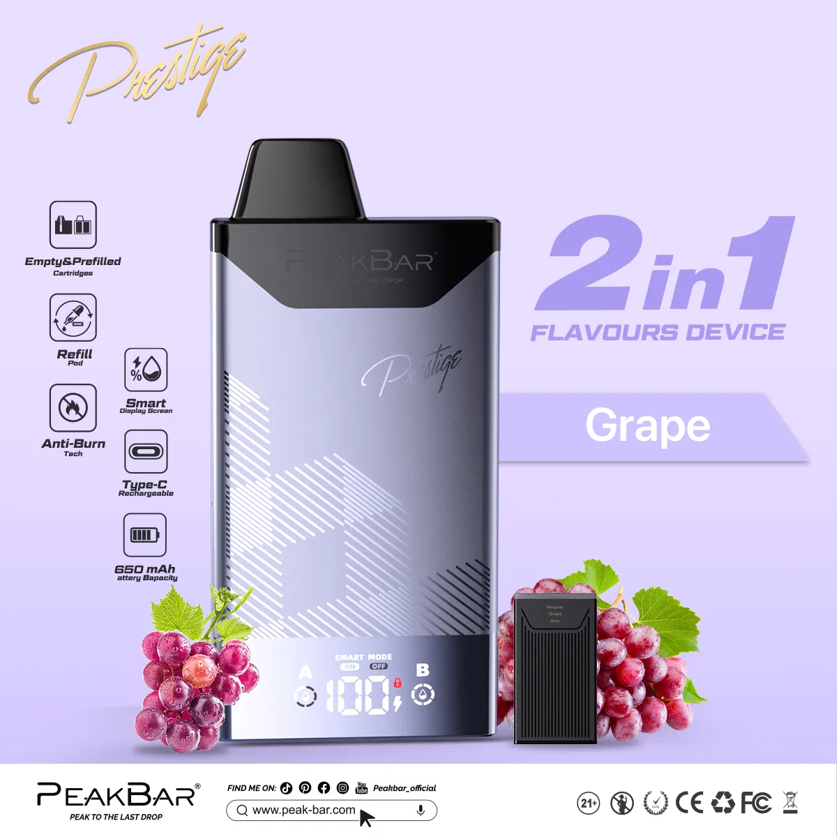 Rechargeable Disposable Pod System with 4ml Empty Pod Capacity