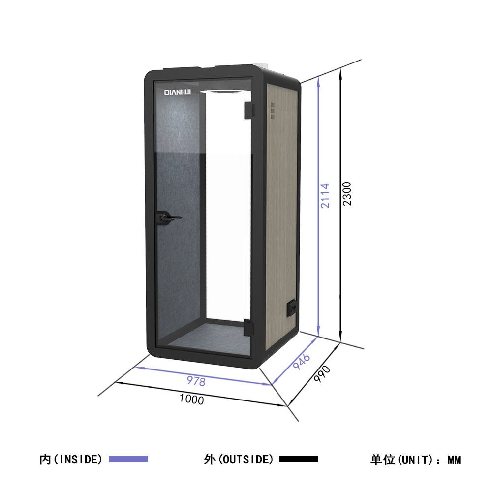 Modular Soundproof Office Phone Booth Office Pod Movable Phone Pod for One Person ISO/CE/ROSH