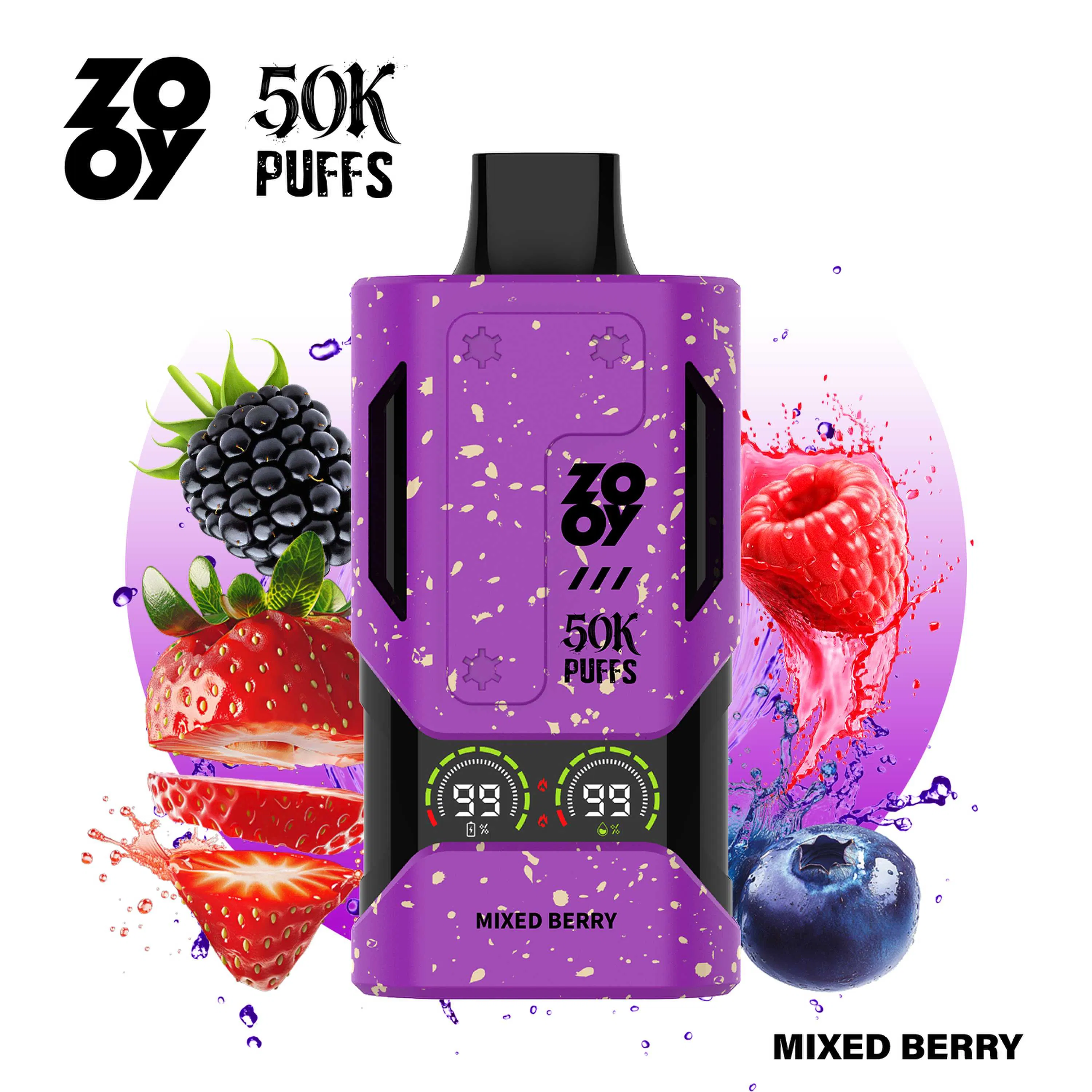 Zooy Mecha 50K Puff Vape Bood OEM ODM Zero Nicotine 20mg Tn9000 Af5000 180000 2500 Moon Night Vape EU Bar Vape
