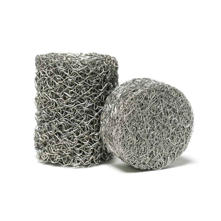 Stainless Steel Compressed Knitted Wire Mesh Filter Cylinder Custom Muffler Element for Exhaust &amp; Pneumatic System