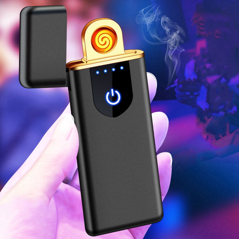 KY Portable Slim Flameless Windproof Smoking Tobacco Usb Plastic Chargeable Lighter Electronic Cigarette