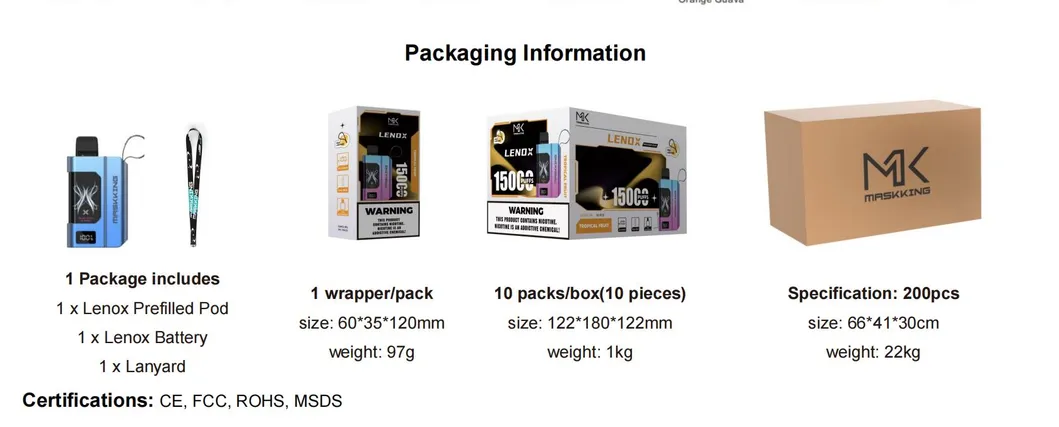 Lenox Prefilled Pod Kit 15000puffs Hottest Vape Device