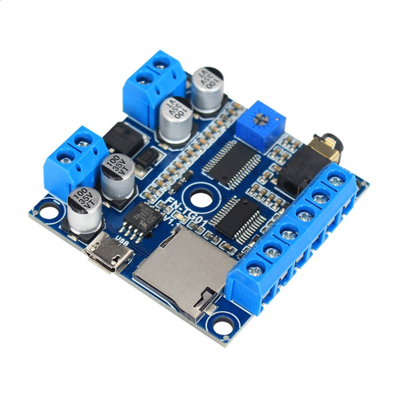 FN-TG01 Motion Sensor Activated MP3 Player Module Button Triggered Sound Module with 15W Class D Amplifier