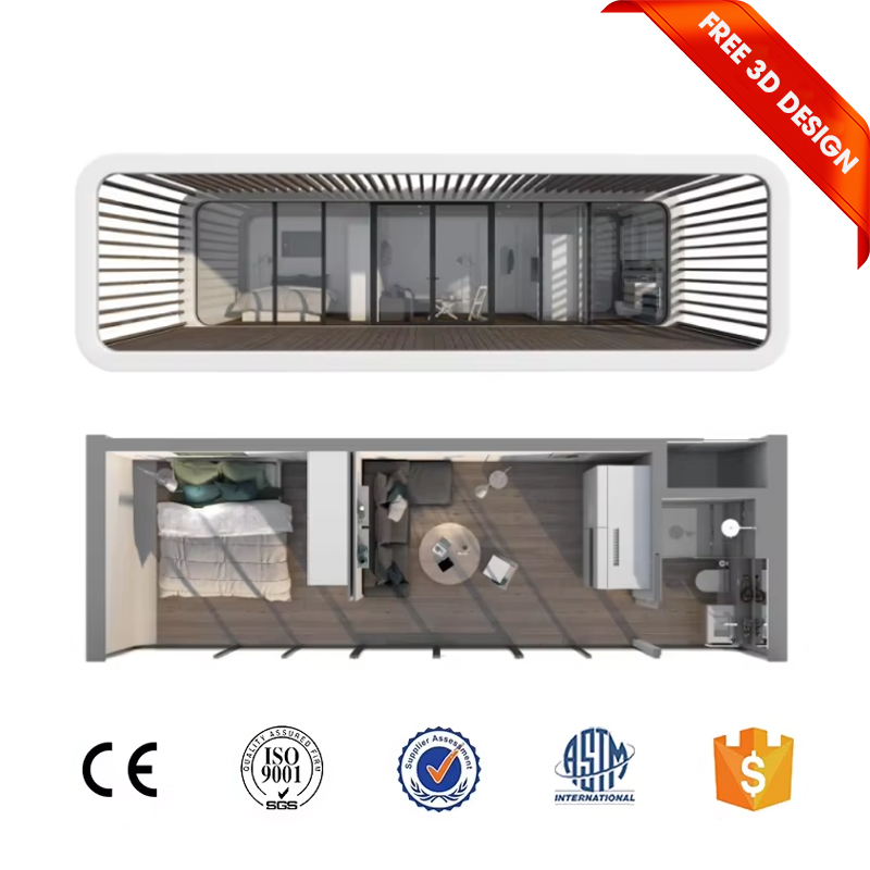Hot-Selling Outdoor Mobile Apple Cabin Container House For Exterior Use For Homestay Office And Meeting Room Space Capsule