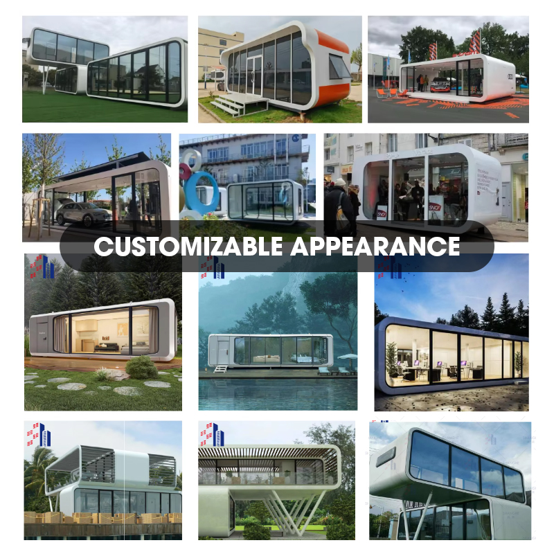 Hot-Selling Outdoor Mobile Apple Cabin Container House For Exterior Use For Homestay Office And Meeting Room Space Capsule