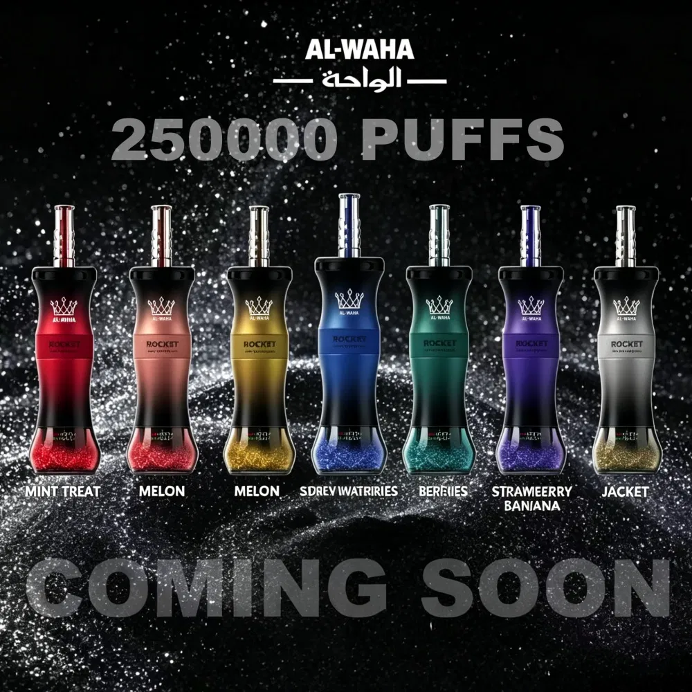 Al-Waha Rocket Shisha Hookah 250K Vaper Disposable Vape Pod 200K Vaping Disposable E Cigarette Price Vape Pen Puff Bar Calada Vape Pluma Wholesale Vape