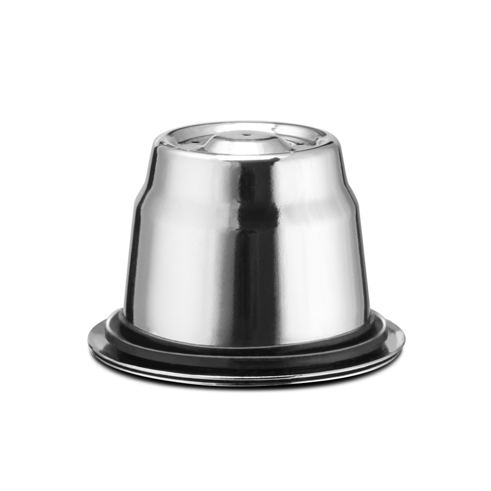 ICafilas New Upgraded Coffee Empty Set Refillable Pod for Espreso Coffee Machine Dosing Ring Tamper Stainless Steel Capsule