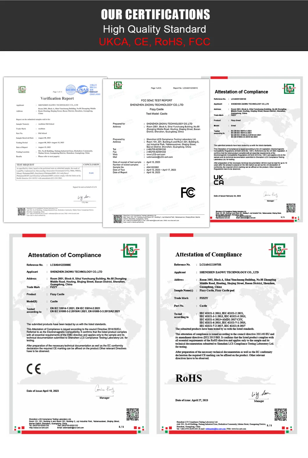 Product Certifications