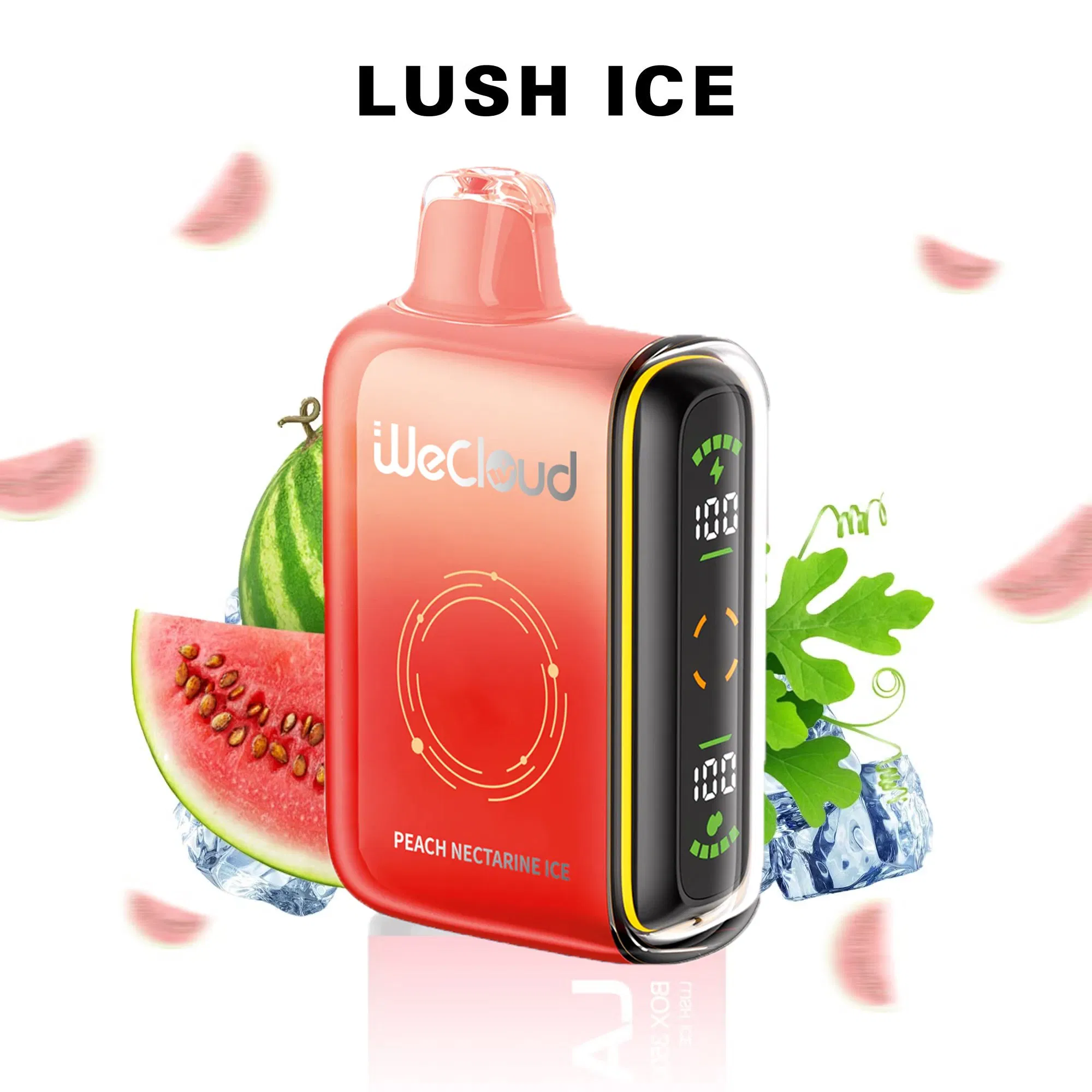 Refillable Crystal Electronic Cigarette Customized Shisha Hookah 20000 30000 Puff Wholesale Rechargeable Zero Nicotine Empty Pod Video Chamber Disposable Vape