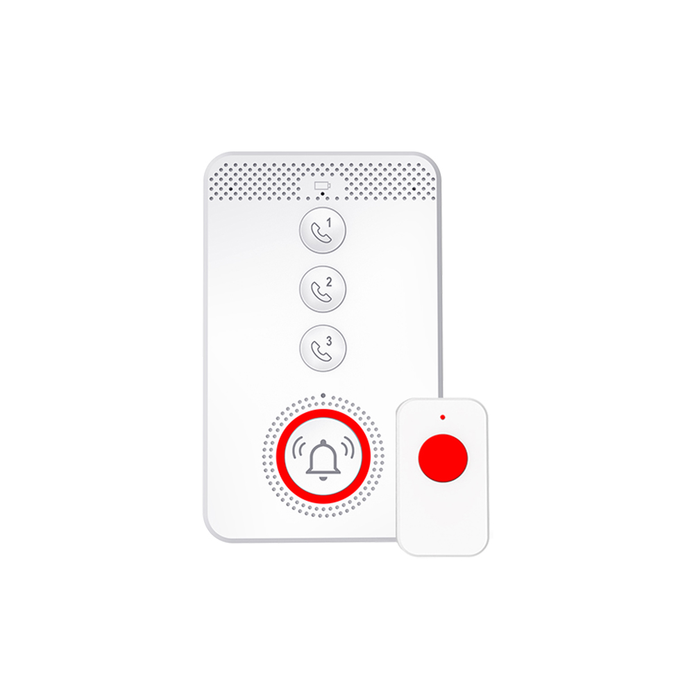 Voice Activated Two Way Talk Elderly Care 4G LTE Medical Alert Panel Emergency Call SOS Alarm System Neck Pendant Button IP65
