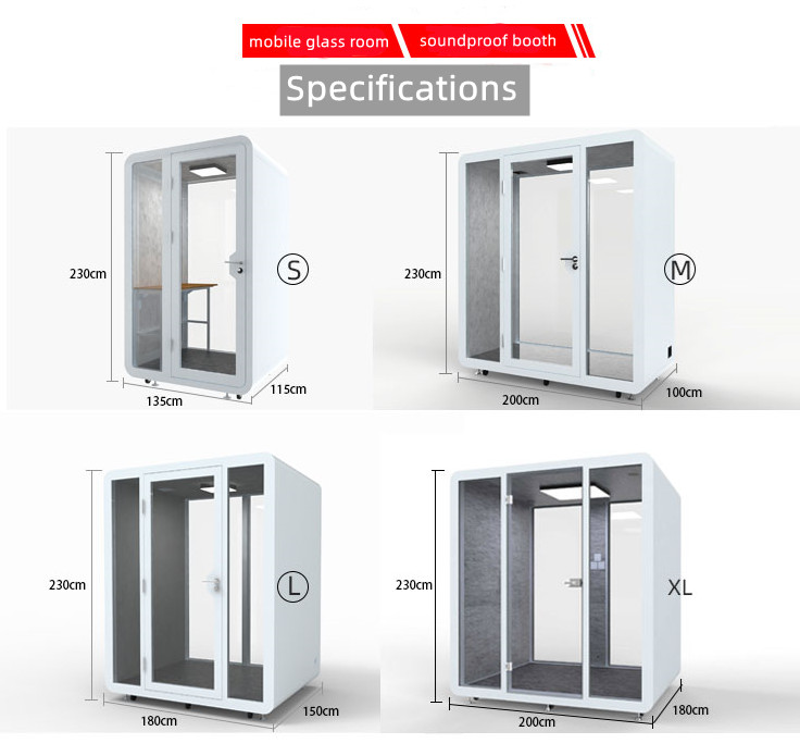 Canadian 45db Sound Proof Home Office Pod Mini Soundproof Booth Personal Space Overall Mold Container House Built-in Ventilation