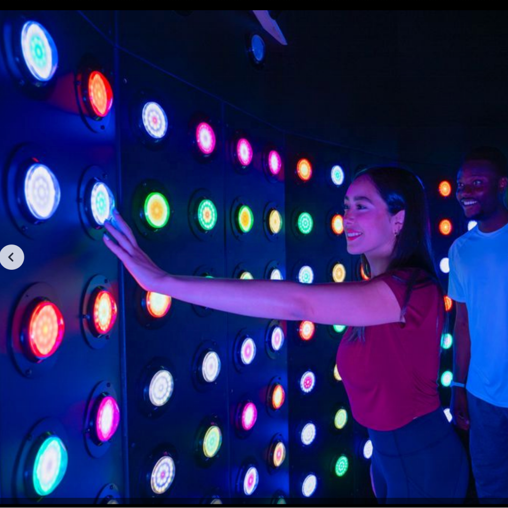 The Plastic Interactive Activation Button of the Game Activates the Game System and Enables Push Notifications