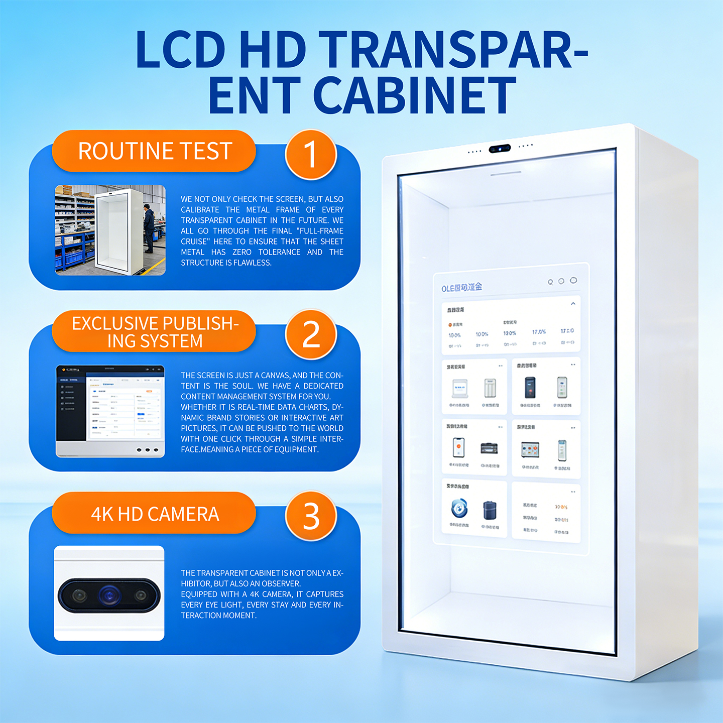 AI Digital Human Touchscreen Interaction 3D Transparent IPS Panel Holographic Pod WiFi Hotspot Voice Communication Capability