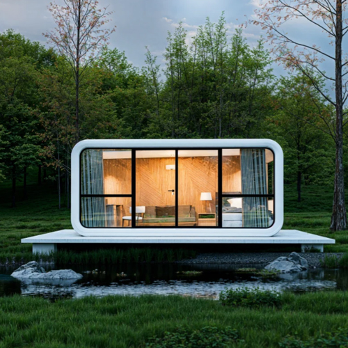 2026 Modern Garden Office Apple Cabin Pod Luxury Prefabricated Space Capsule House For Resort Hotel