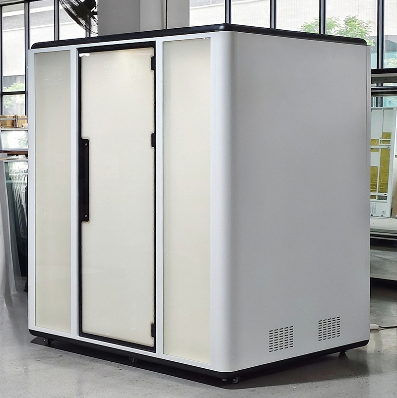 3-4 Person Movable Modern Soundproof Pod Aluminum Frame Switchable Smart Glass Office Building Hospital Clinic Privacy Rooms