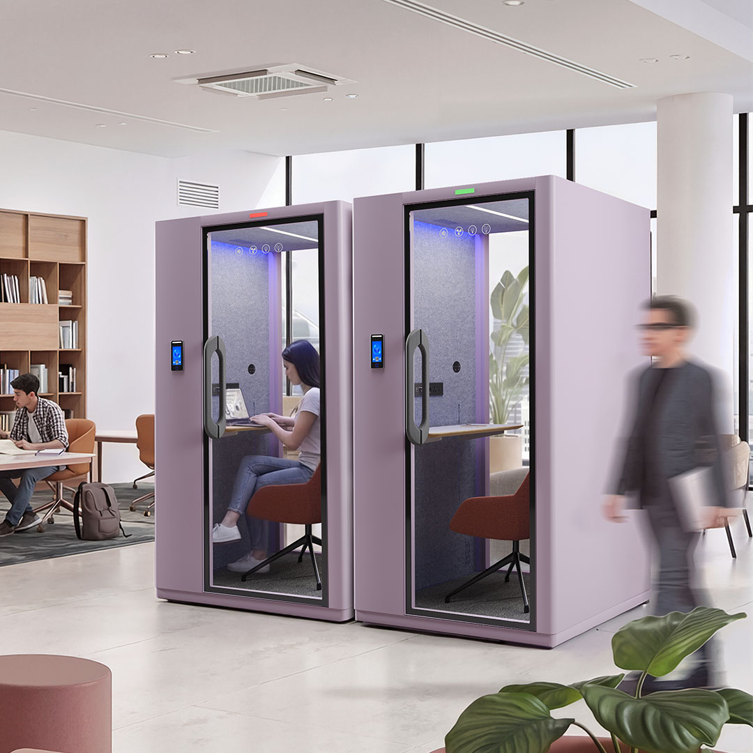 Modern Movable Outdoor Office Pods with LED Lighting Dual Ventilation Easy Installation-Capsule Space Pod