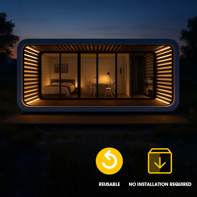 Hot-Selling Outdoor Mobile Apple Cabin Container House For Exterior Use For Homestay Office And Meeting Room Space Capsule
