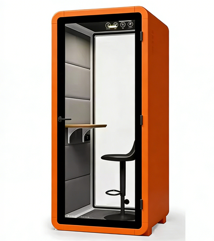 SilentBox Open Office Pod Soundproof Movable Phone Booth Modern Office Booth for Sale