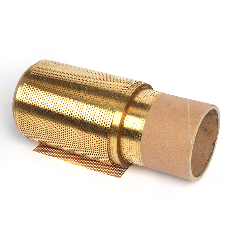 High Quality Brass Perforated Coil Screen Mesh, Round Hole Perforated Metal Sieve Coil From China