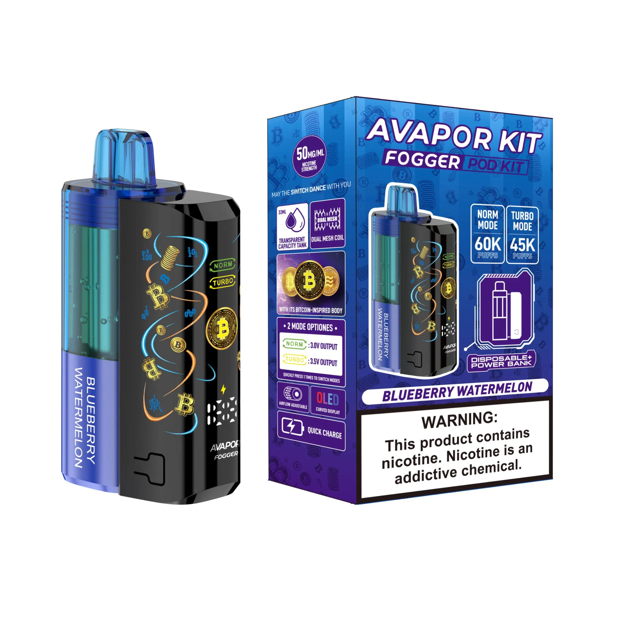 EU Warehouse 60K Puff Bar Disposable Ecig Digital Display Vapor Prefilled Pod Empty Avapor Fogger Brand OEM ODM Katowice Poland Solo Vape E Shisha Hookah Vaper