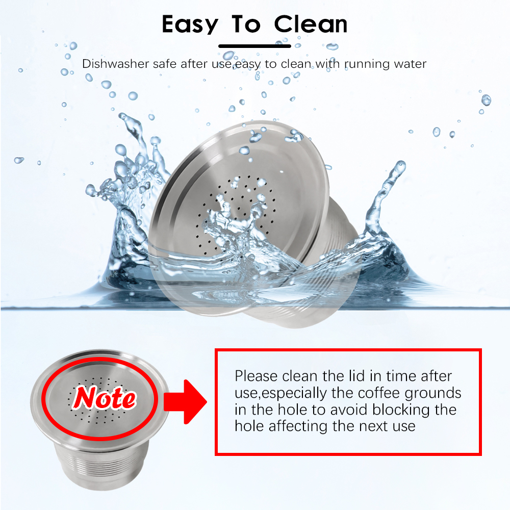 New Arrival Rechargeable Stainless Steel Pod Coffee Capsules 3 Pods Wareset Filter Refillable Recarregavel Coffee Accessories
