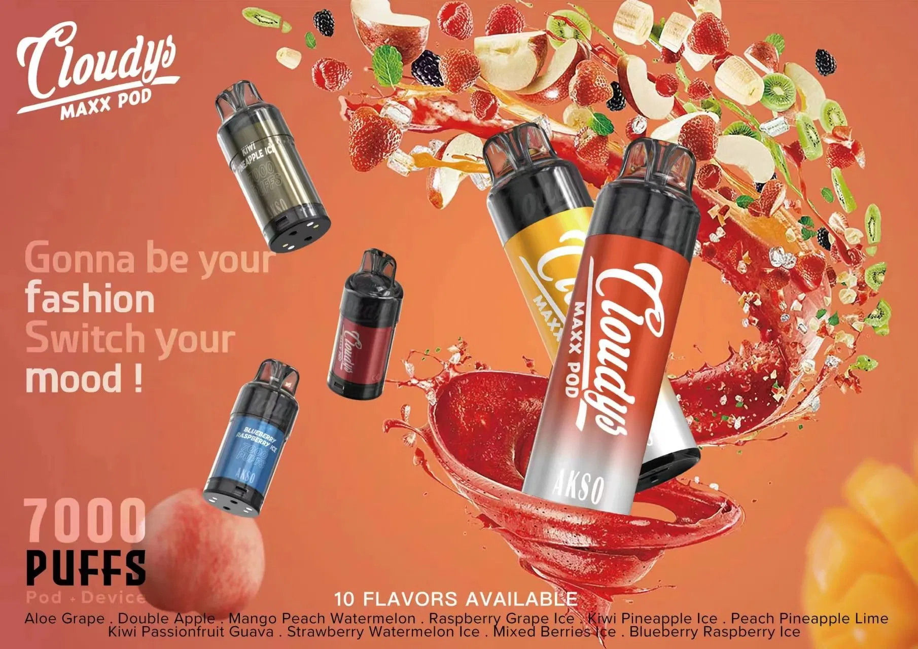 Wholesale Vaper Vape OEM/ODM Disposable Vape with Child Lock 7000 Puffs Ecigs Vape Bar 16 Ml Fruit Flavors Pod Cartridge Disposable Vape