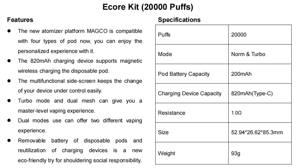 25000 Puffs Pod System Magnetic