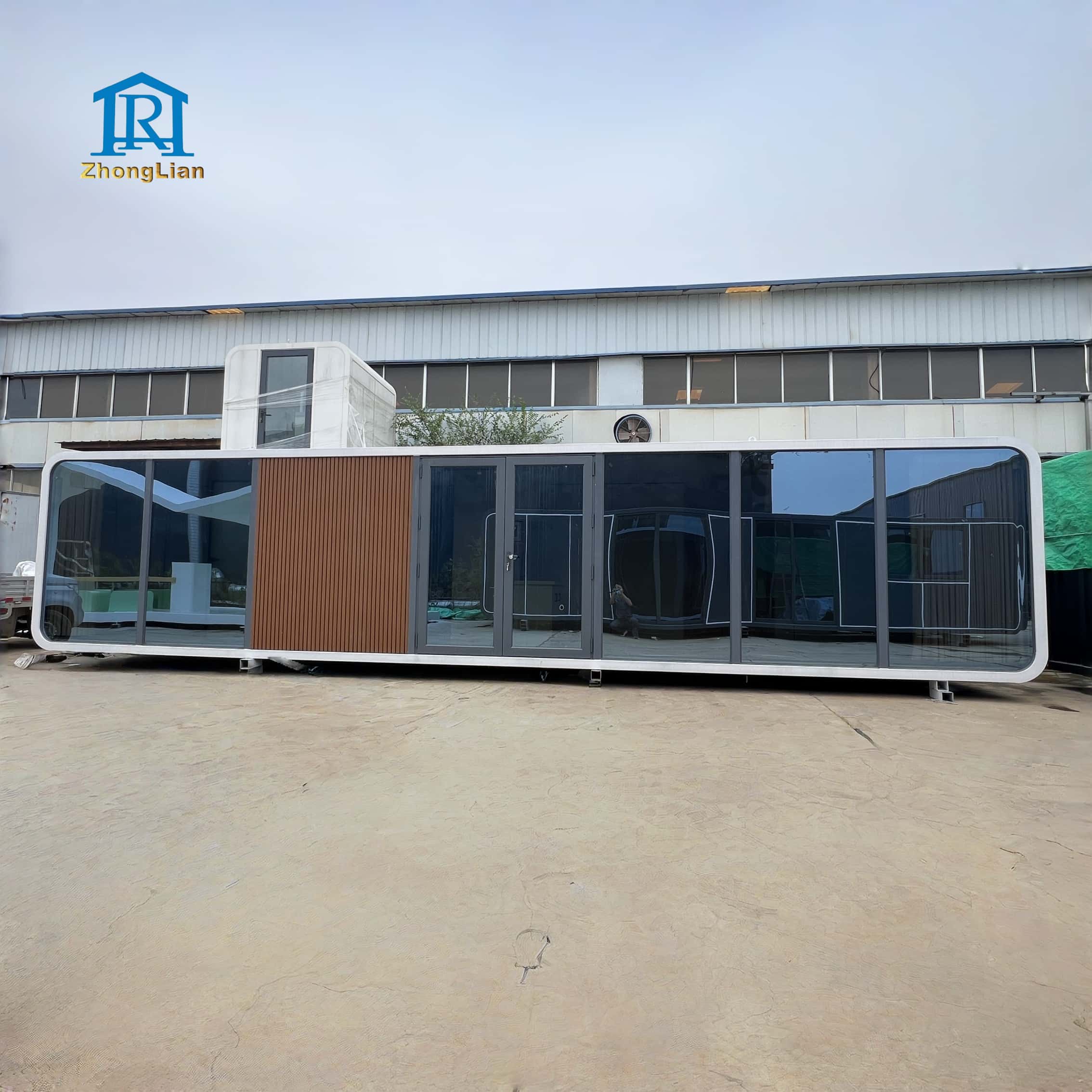 Prefab Container Houses Space Capsule Pod Ventilation System Soundproof Waterproof Solar Powered Eco-Friendly Modern Home