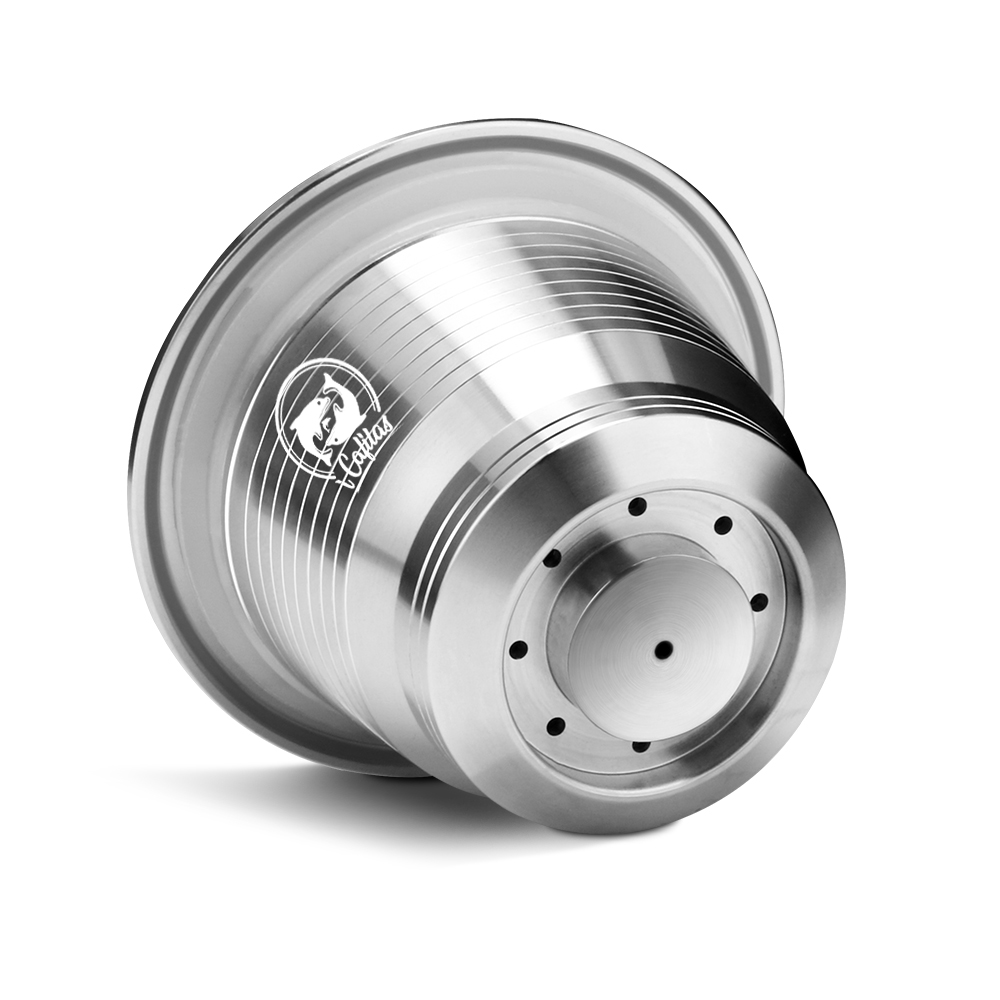 DropShipping Service Reusable Refillable Metal Nespreso-s Stainless Steel Coffee Capsule Coffee Pod with Brush and Scoop