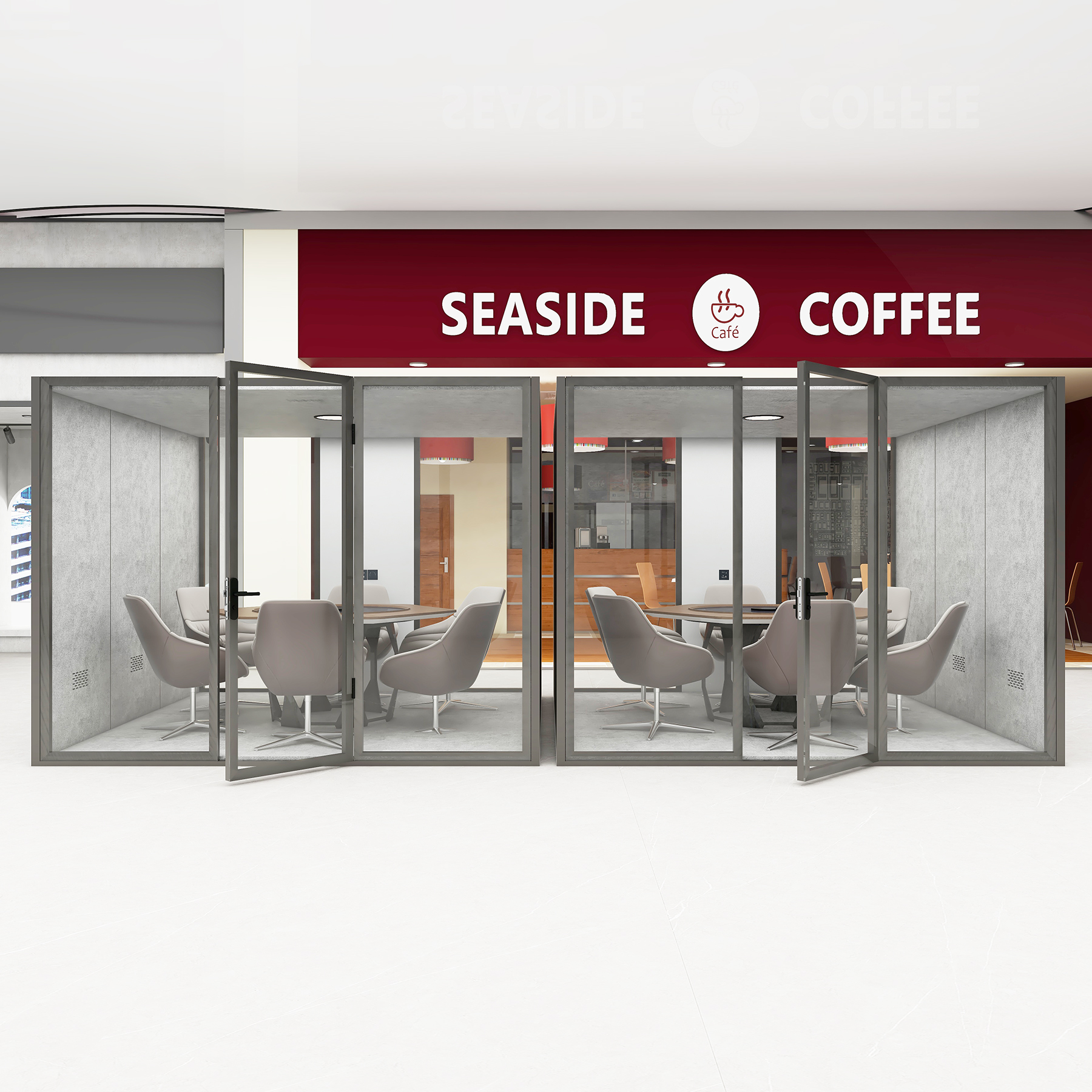8-12 Persons Open Office Video Conference Room Team Work Acoustic Booth Soundproof Meeting Pod