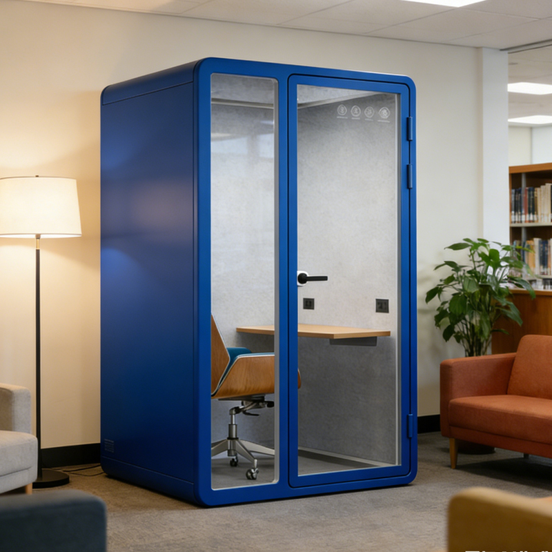 Compact Steel Office Soundproof Pods Modular Modern Design Fully Enclosed Quiet Cabins Private Work Spaces Factory Direct Sales