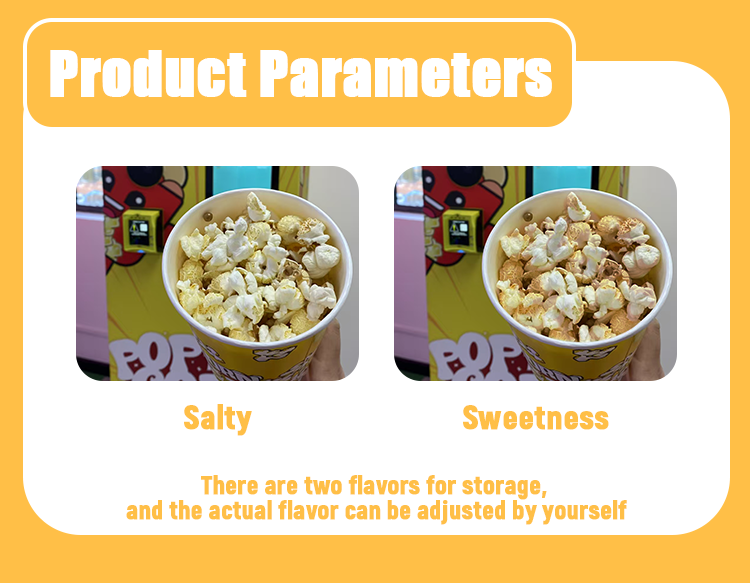 Automatic Dual-Flavor Popcorn Vending Machine Sweet &amp; Salted Tanks 50 Servings/Hour Touch Screen for Cinema/Mall/ CE/FDA/NAMA