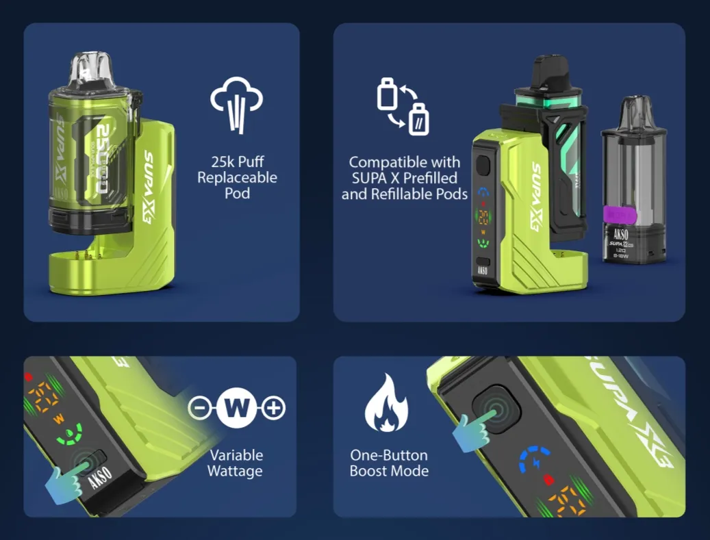 Wholesale Vape Device with Smart Screen and Adjustable Wattage