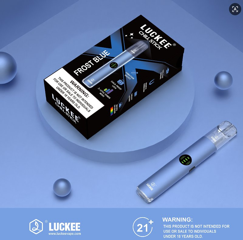 Customized Brand Luckee Chill Stick Prefilled Pod System with 3 Mode Indicator Lights Vape Pen Cartridge Device