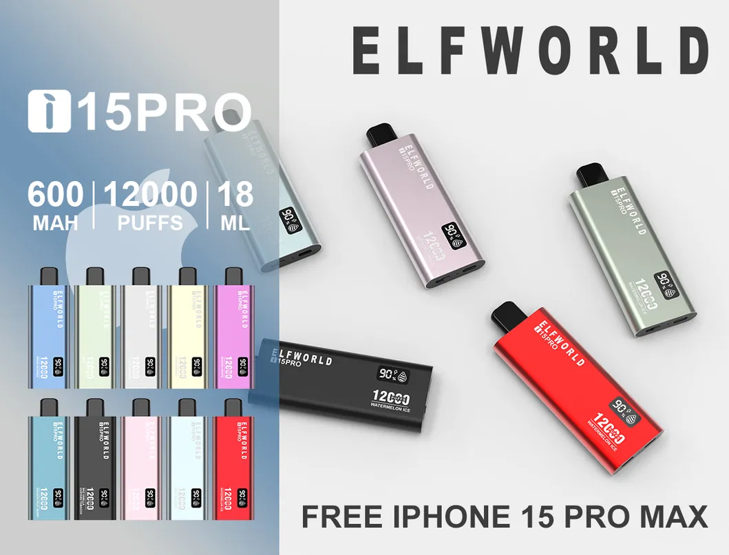 Elfworld I15 PRO 12000 Puffs Thin Disposable Airflow Adjustable Ultra PRO Vape