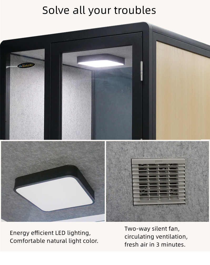 Canadian 45db Sound Proof Home Office Pod Mini Soundproof Booth Personal Space Overall Mold Container House Built-in Ventilation