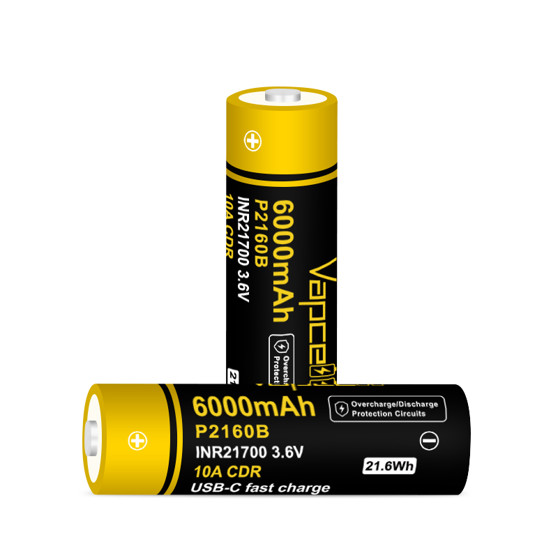 Type c Usb 3.7V Li Ion Battery 6000mAh Lithium 3.7V Usb 21700 Battery Rechargeable Batteries